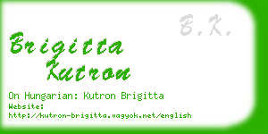 brigitta kutron business card